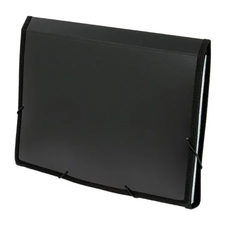 Grafoplas Clasificador de fuelle semi-rígido Negro Folio Grafoplas Clasificador de fuelle semi-rígido Negro Folio